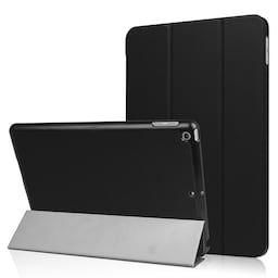 Til iPad 9,7-tommer (2017) Trifoldet Stand Tablet-etui - Sort