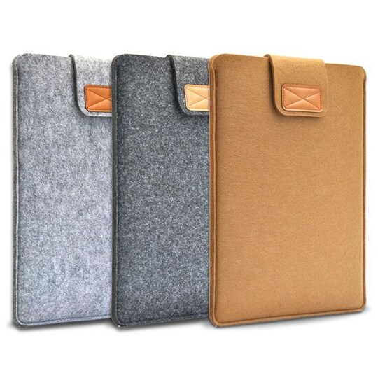INF Laptop taske 13 tommer til Macbook Air / Pro 13 Uld filt grå Grå |  Elgiganten