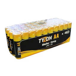 Tyzon V AA-alkaline-batterier, 40 stk.