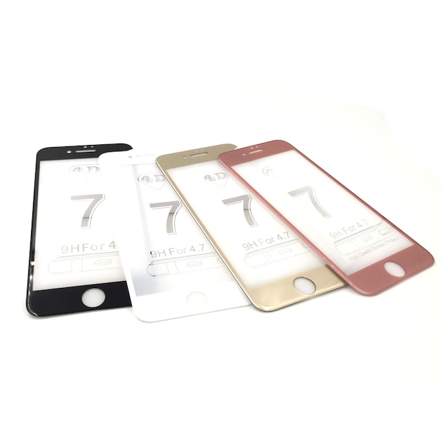 SKALO iPhone 7/8 FULL-FIT Hærdet Glas Skærmbeskyttelse - Sort