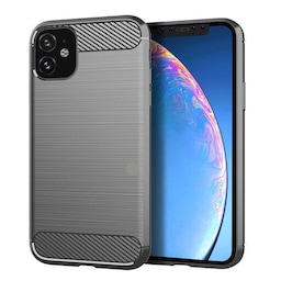 SKALO iPhone 11 Armor Carbon Stødsikker TPU-cover - Grå