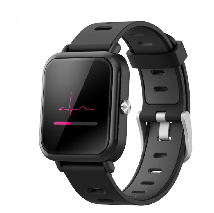 Smartwatch med EKG, blodtryksmåler, puls, IP68 vandtæt sort | Elgiganten