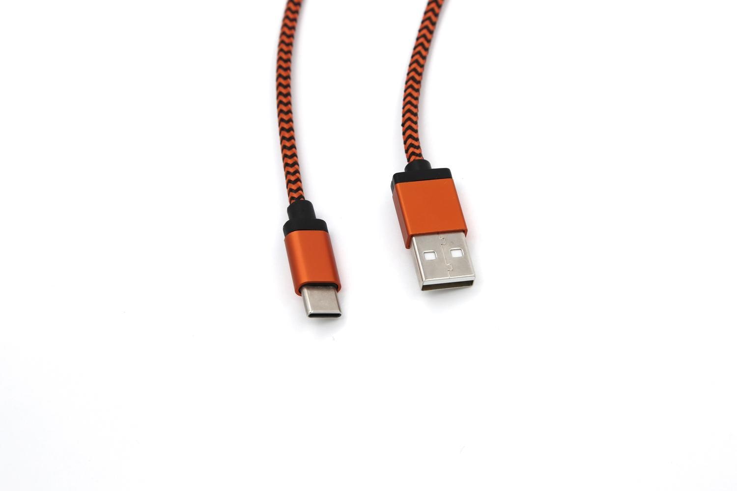 USB-C flettet opladerkabel 3m - orange | Elgiganten