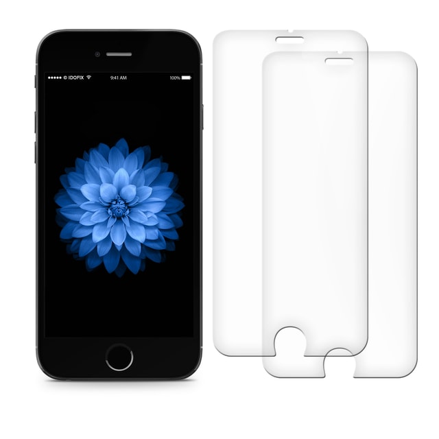 2-PAK SKALO iPhone 6/6S Hærdet Glas Skærmbeskyttelse