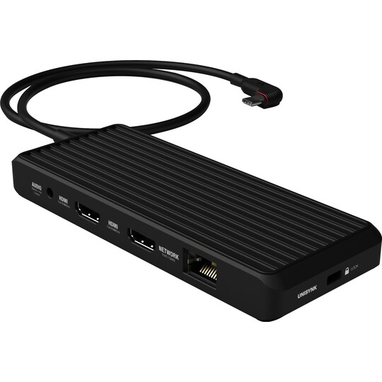 Unisynk 10-Port USB-C hub (sort)