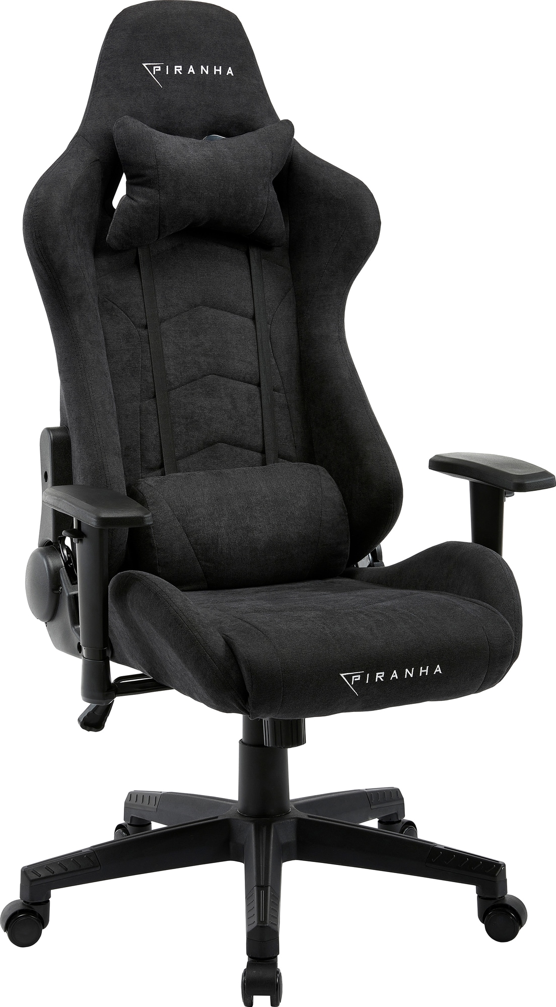 Piranha Bite Cloth Edition gaming stol (stof) - mørkegrå | Elgiganten