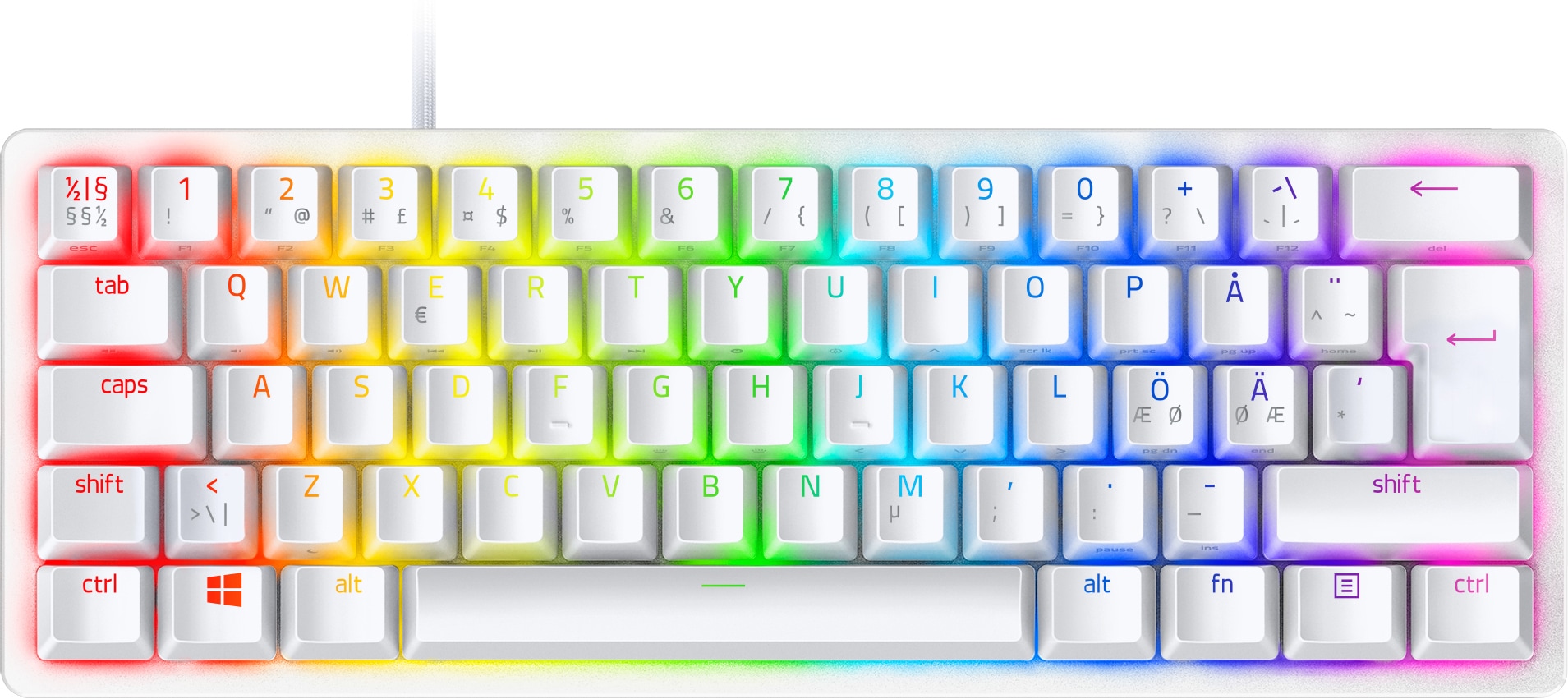 Razer Huntsman Mini gaming tastatur (hvid) | Elgiganten