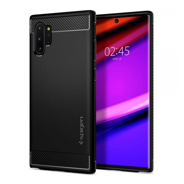 Spigen Samsung Galaxy Note 10 Plus Cover Rugged Armor Mate Black