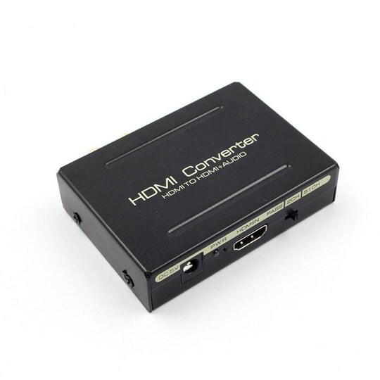 NÖRDIC HDMI Audio Extractor 5.1 og 2.0, 1xHDMI input til 1xHDMI 4K i 30 Hz,  og 1xToslink 2xRCA output. Støtte til Xbox One, PS3 / PS4 og Apple TV. |  Elgiganten