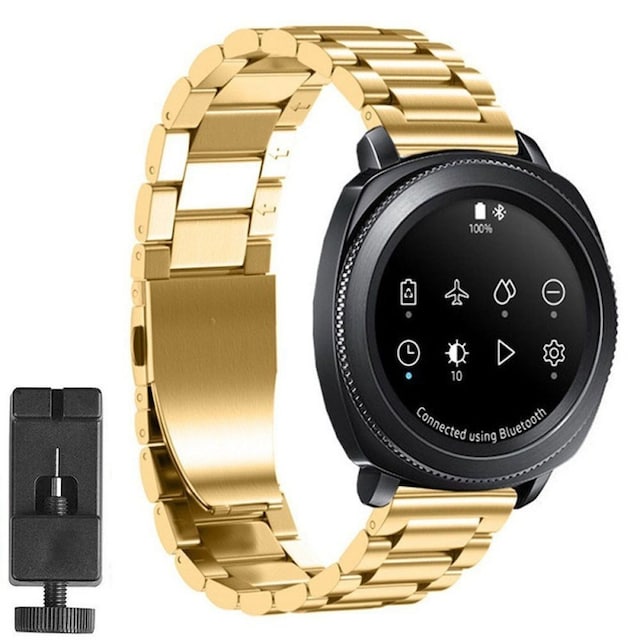 Rustfrit stål armbånd Samsung Gear Sport - guld