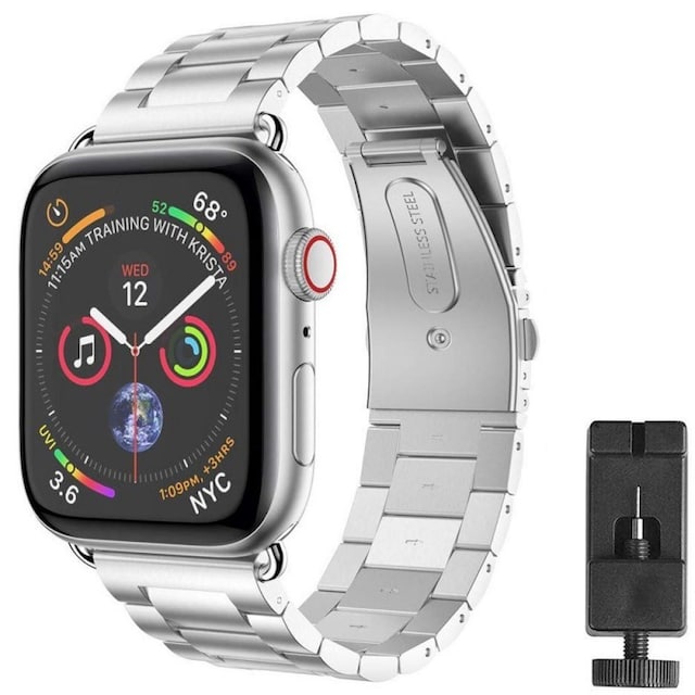 Armbånd Rustfrit stål Apple Watch 4 (44mm) - Sølv