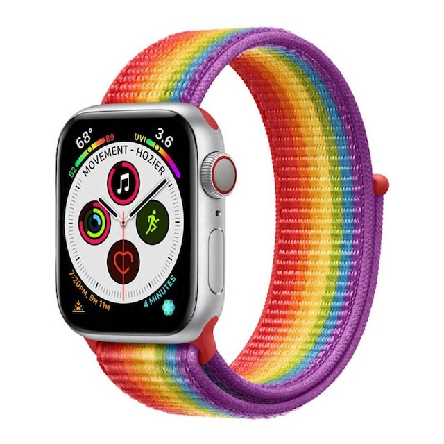Apple Watch 5 (44mm) Nylon Armbånd - Pride Edition