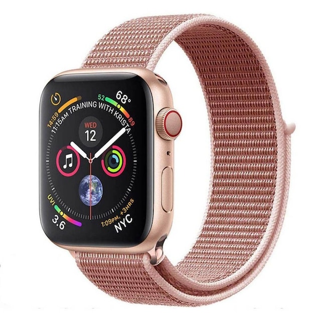 Apple Watch 4 (40mm) Nylon armbånd - Rose Pink