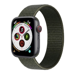 Apple Watch 5 (40mm) Nylon Armbånd - Military Khaki