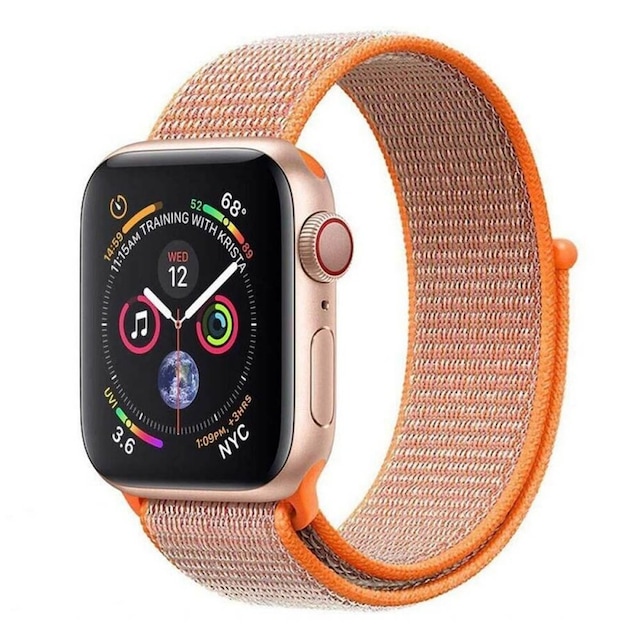 Apple Watch 4 (40mm) Nylon armbånd - krydret orange