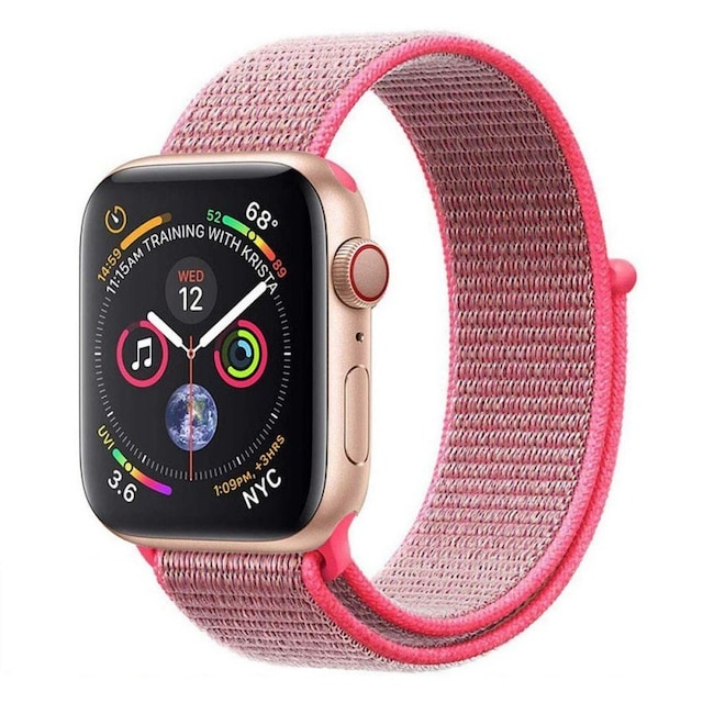 Apple Watch 4 (40mm) Nylon armbånd - Hot Pink