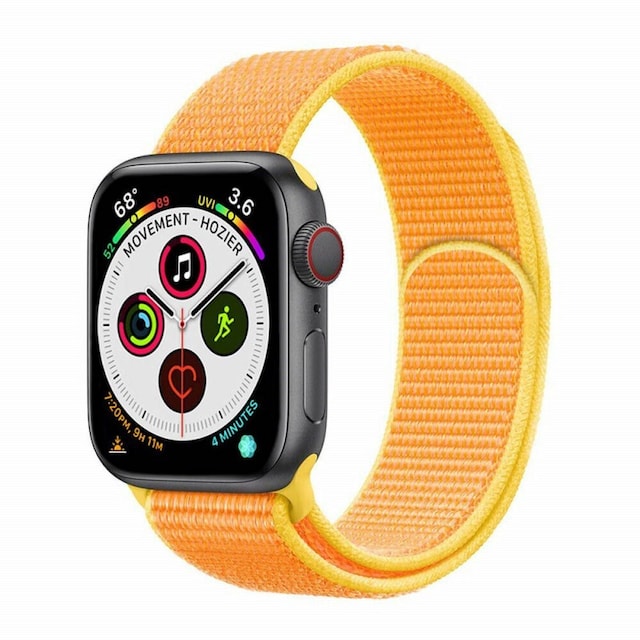 Apple Watch 5 (40mm) Nylon Armbånd - Canary Yellow