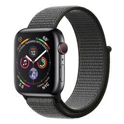 Apple Watch 4 (44mm) Nylon armbånd - mørk oliven