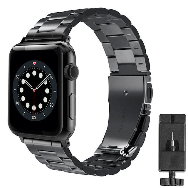 Armbånd Rustfrit stål Apple Watch 6 (44mm) - Sort