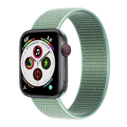 Apple Watch 5 (44mm) Nylon Armbånd - Marine Green