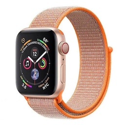 Apple Watch 4 (44mm) Nylon armbånd - krydret orange
