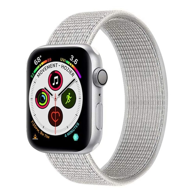 Apple Watch 5 (40mm) Nylon Armbånd - Summit White