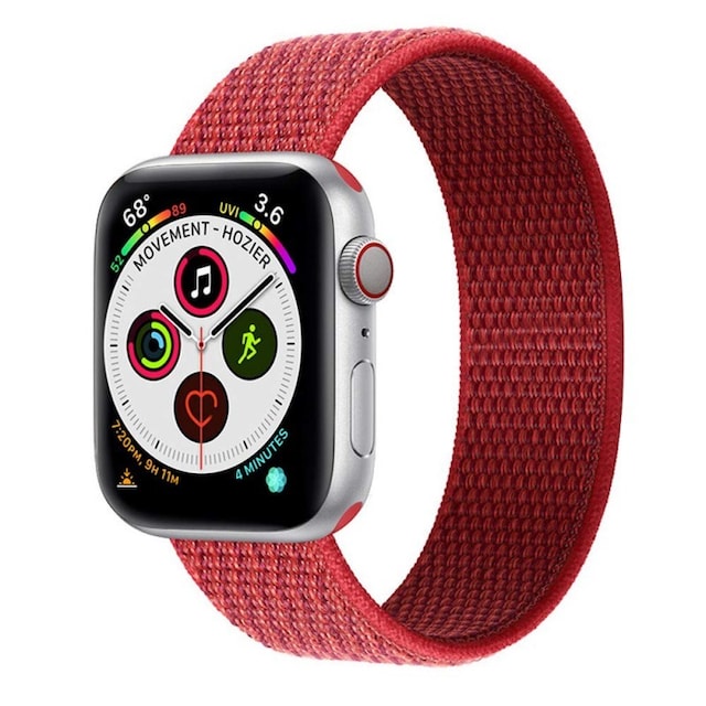Apple Watch 5 (40mm) Nylon Armbånd - Red