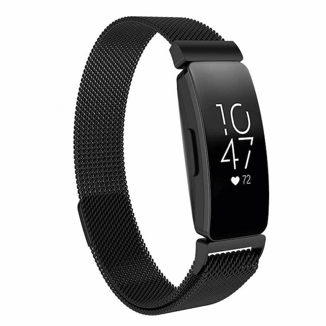 Milanese magnetiske armbånd FITBIT Inspire / Inspire HR - Sort