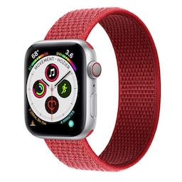 Apple Watch 5 (44mm) Nylon Armbånd - Red