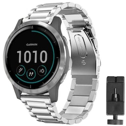 Rustfrit stål armbånd GARMIN VivoActive 4S - Sølv