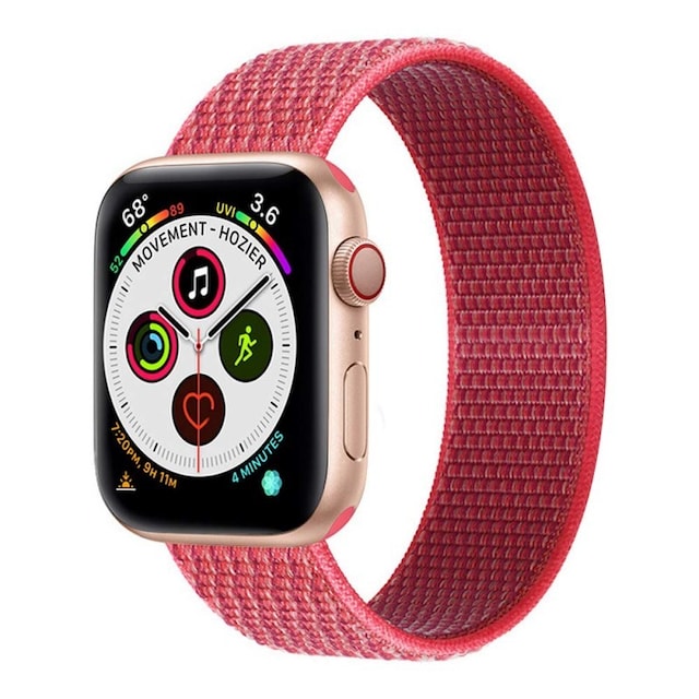 Apple Watch 5 (44mm) Nylon Armbånd - Hibiskus