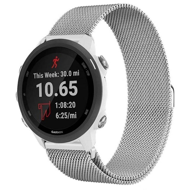 Milanese armbånd GARMIN Forerunner 245/245 Musik - Sølv