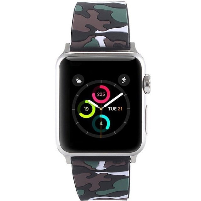 Apple Watch 38mm Camo armbånd - sort / hvid