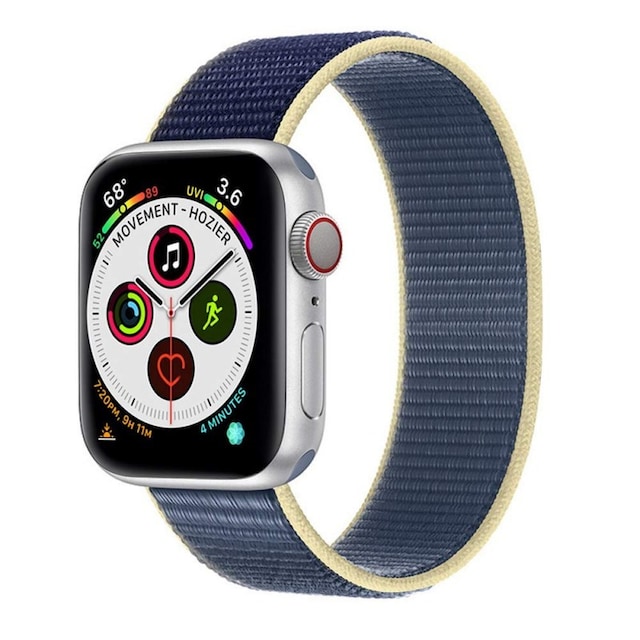 Apple Watch 5 (44mm) Nylon Armbånd - Artic Ocean Blue