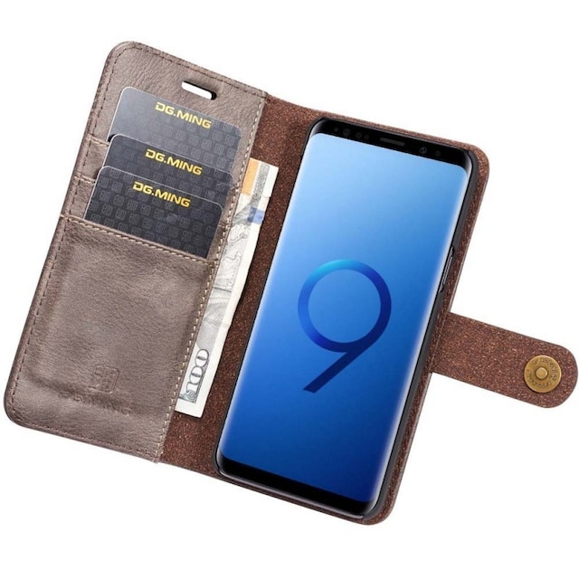 DG-Ming Wallet 2i1 til Samsung Galaxy S9 Plus (SM-G965F)  - Grå