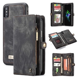 CaseMe Wallet 11-kort Apple iPhone XS Max (6,5 ")  - Sort / Grå