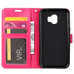 Wallet 3-kort til Samsung Galaxy J4 Plus (SM-J415F)  - lyserød