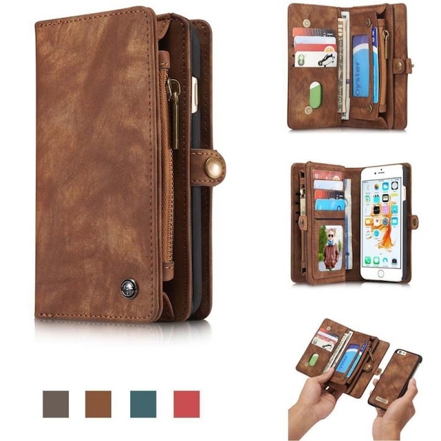 CaseMe Wallet 11-kort Apple iPhone 6 / 6S  - brun