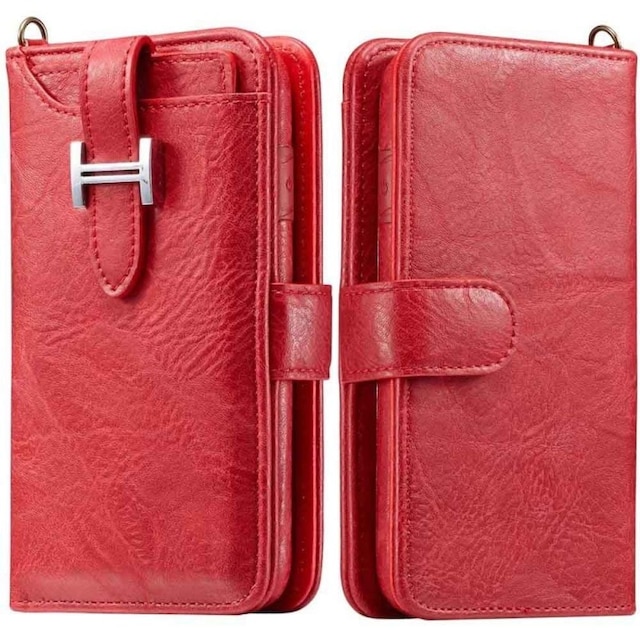 Multi Wallet 3i1 9-kort Samsung Galaxy S6 Edge (SM-G925F)  - rød