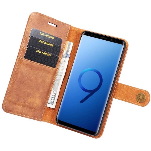 DG-Ming Wallet 2i1 til Samsung Galaxy S9 Plus (SM-G965F)  - brun