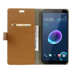 Wallet 2-kort til HTC Desire 12  - brun