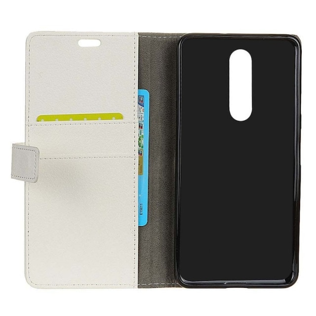 Mobil tegnebog 2-kort Nokia 5.1 Plus (TA-1109)  - hvid