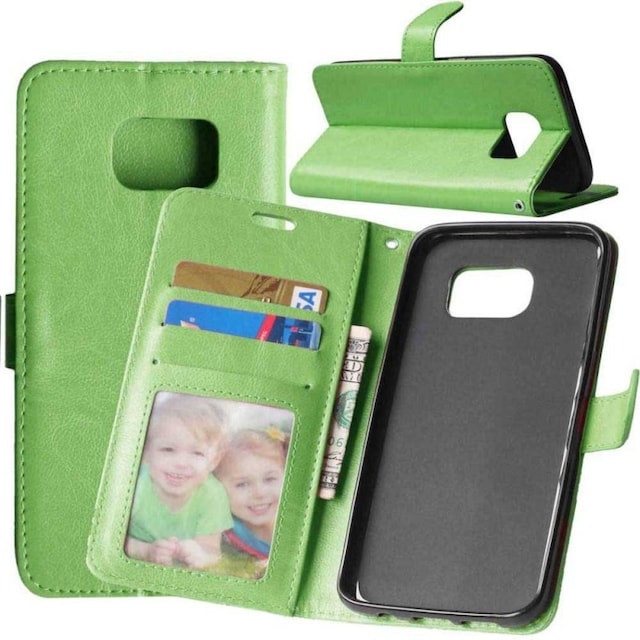 Wallet 3-kort til Samsung Galaxy S7 Edge (SM-G935F)  - grøn