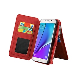 CaseMe Multi Wallet 14-kort Samsung Galaxy Note 5 (SM-920C)  - rød
