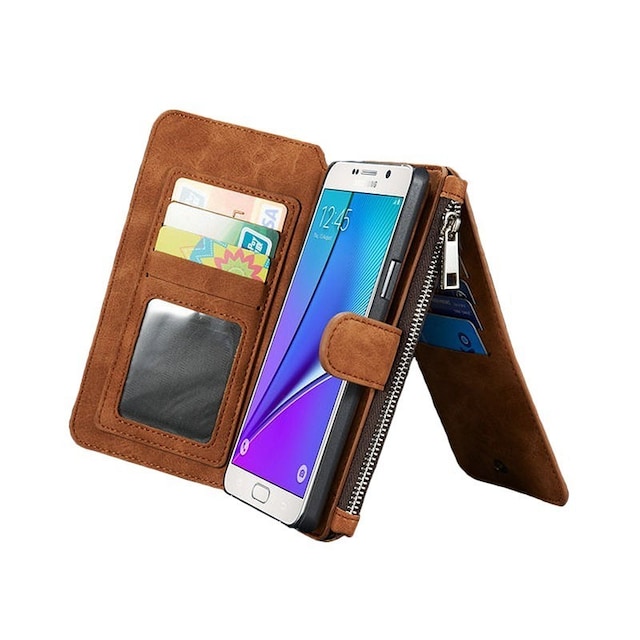 CaseMe Multi Wallet 14-kort Samsung Galaxy Note 5 (SM-920C)  - brun