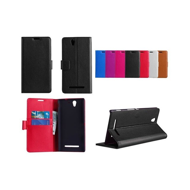 Wallet 2-kort til Sony Xperia C3 (D2533)  - brun