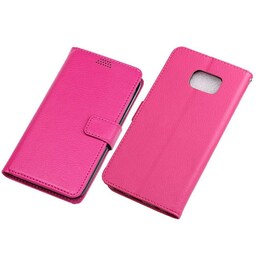 Wallet cover 3-kort Samsung Galaxy S6 Edge Plus (SM-G928F)  - lyserød