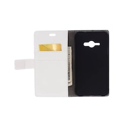 Wallet 2-kort til Samsung Galaxy J1 Ace (SM-J110F)  - hvid