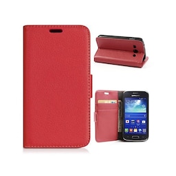 Wallet 2-kort til Samsung Galaxy Ace 3 (GT-s7275)  - rød