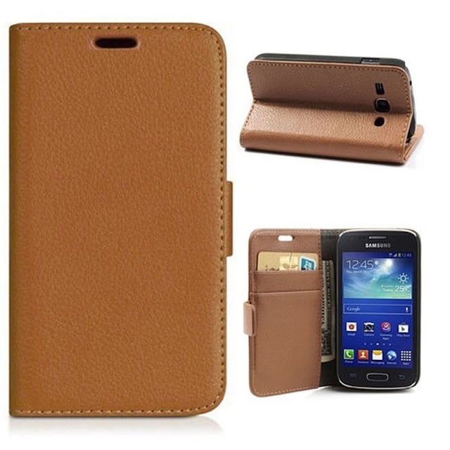 Wallet 2-kort til Samsung Galaxy Trend 2 (SM-G313H)  - brun